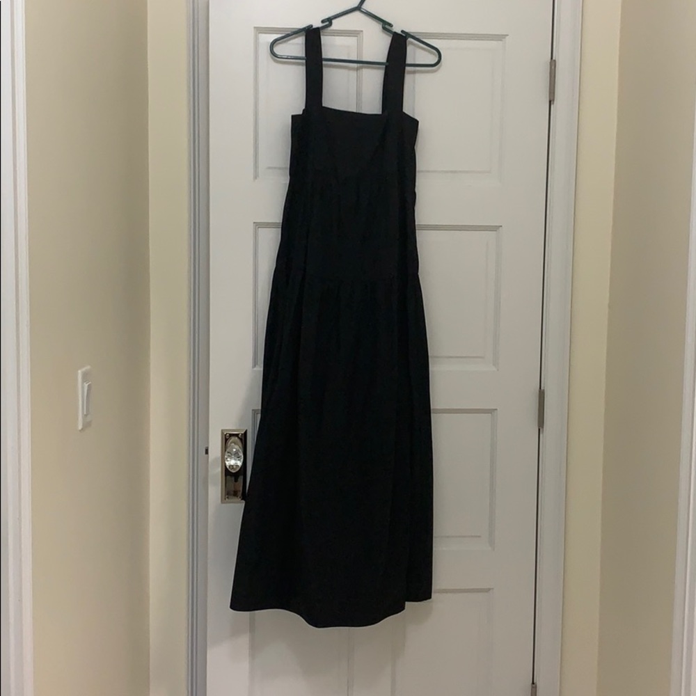 Three Graces black poplin maxi dress